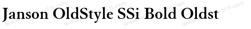 Janson OldStyle SSi Bold Oldstyle Figures字体转换
